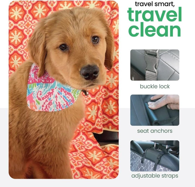 Molly Mutt 3-in-1 Back Seat Cover for Dogs, 100% Cotton Canvas Back Seat Hammock with Headrest Straps, Belt Slots, & Anchors, Non-Skid Cargo Area Cover, Machine Washable, No Harmful Chemicals, 56"x56" - Image 5